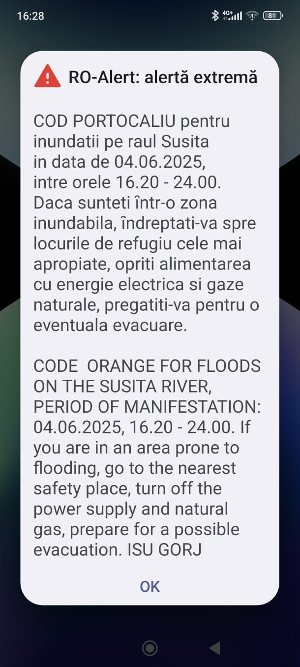 Atenție! Râul Șușița ar putea ieși din matcă, evacuările sunt imediate