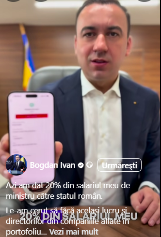 Gesturi simbolice: ministrul Energiei își reduce salariul pentru a da un exemplu