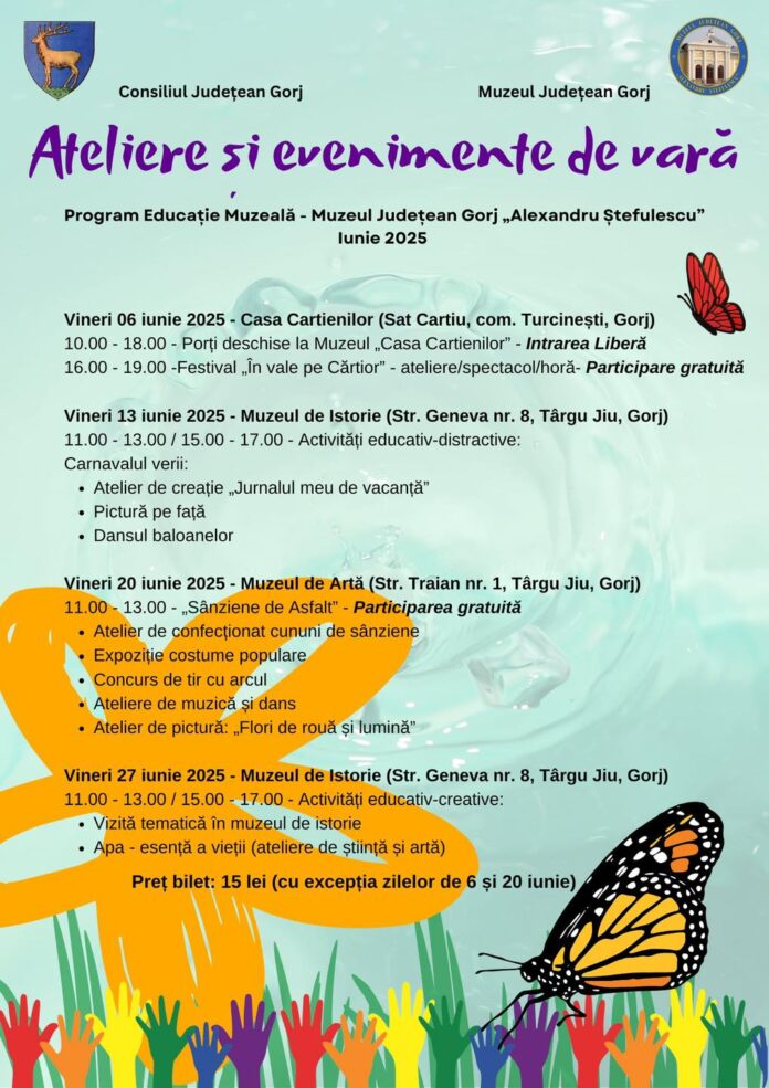 Vara la muzeu: ateliere și spectacole captivante pentru toate vârstele