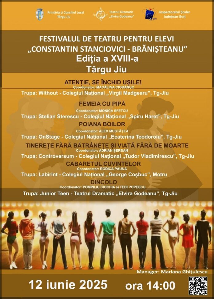 Festivalul de teatru școlar din Târgu Jiu: o sărbătoare a talentului tinerilor