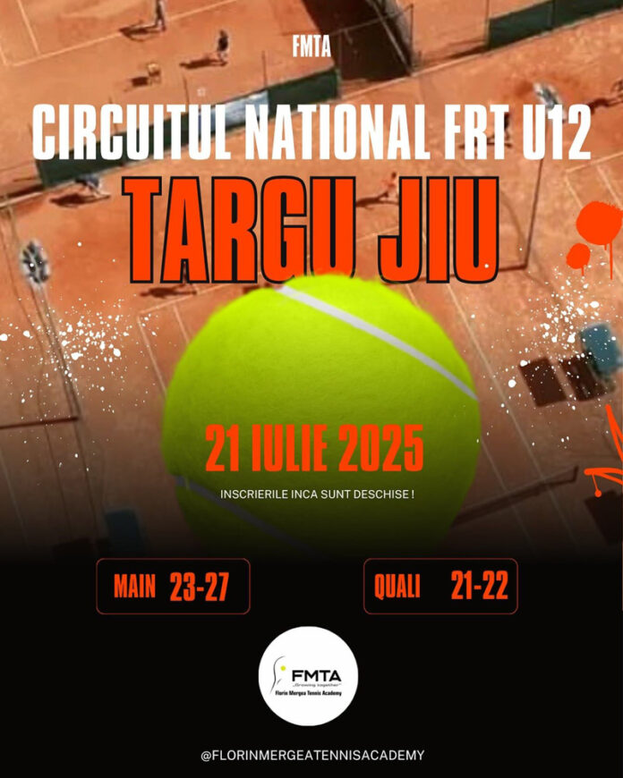 Competiția de tenis FRT U12 revine la Târgu Jiu