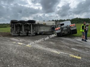 Accident între basculante pe DN 1 Brașov – Sibiu