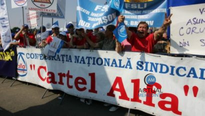 Protest masiv în București: angajații cer o grevă generală