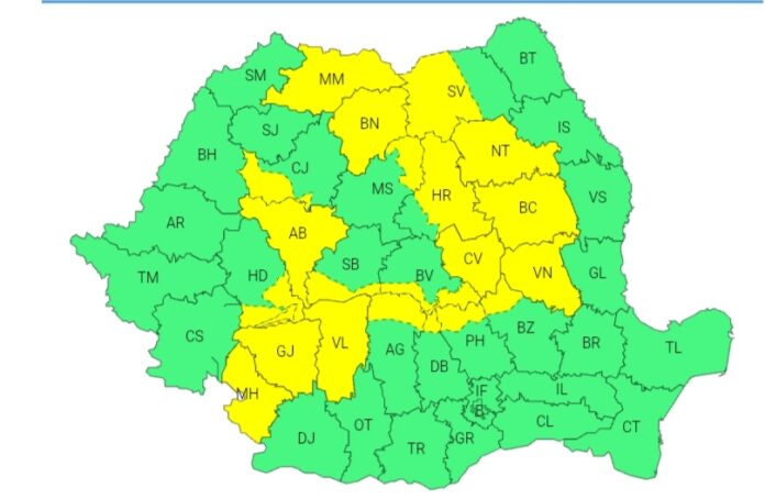 Avertizare de vreme severă în Gorj: cod galben de ploi până la ora 21:00