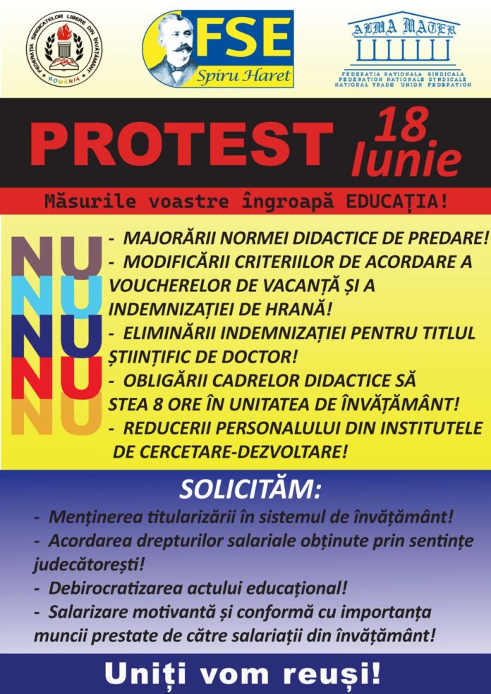 Profesorii din România amenință cu grevă din cauza promisiunilor nerespectate