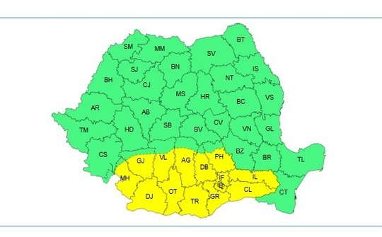 Temperaturi extrem de ridicate în Gorj: avertizare de caniculă