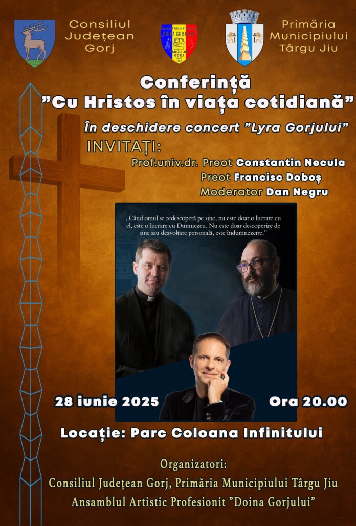 Eveniment deosebit la Târgu Jiu: conferința lui Constantin Necula