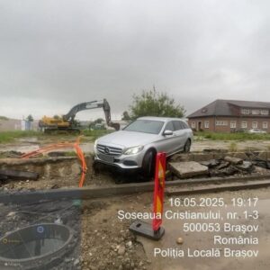 Șofer prins după o tamponare în Brașov, datorită unui polițist local aflat în timpul liber