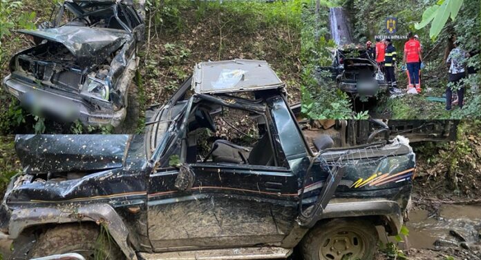 Accident tragic în Argeș: un bărbat decedat după un autoturism răsturnat în râpă