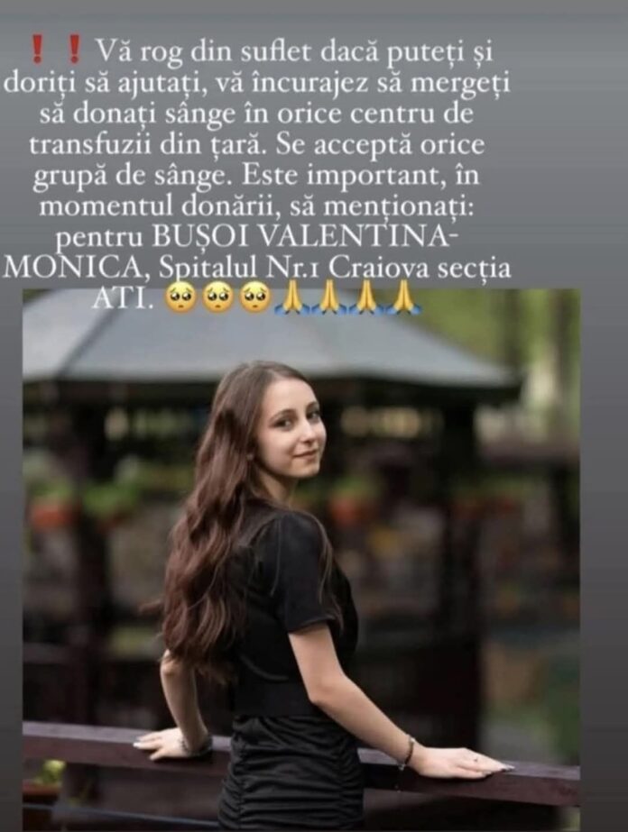 O studentă grav rănită într-un accident feroviar la Turceni: apel pentru donare de sânge