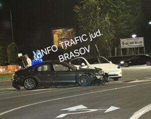 Coliziune pe Calea București din Brașov și accident pe Drumul Poienii