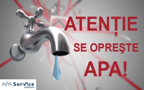Anunț privind întreruperea furnizării apei potabile