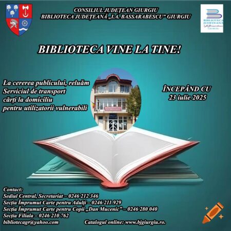 Biblioteca aduce cărțile direct la tine acasă