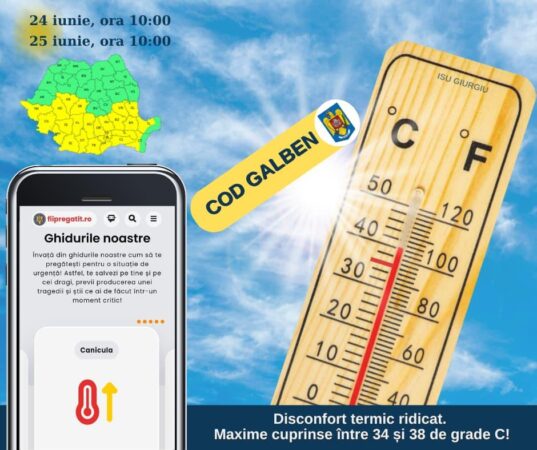 Atenționare de caniculă în Giurgiu: ce măsuri de protecție trebuie respectate