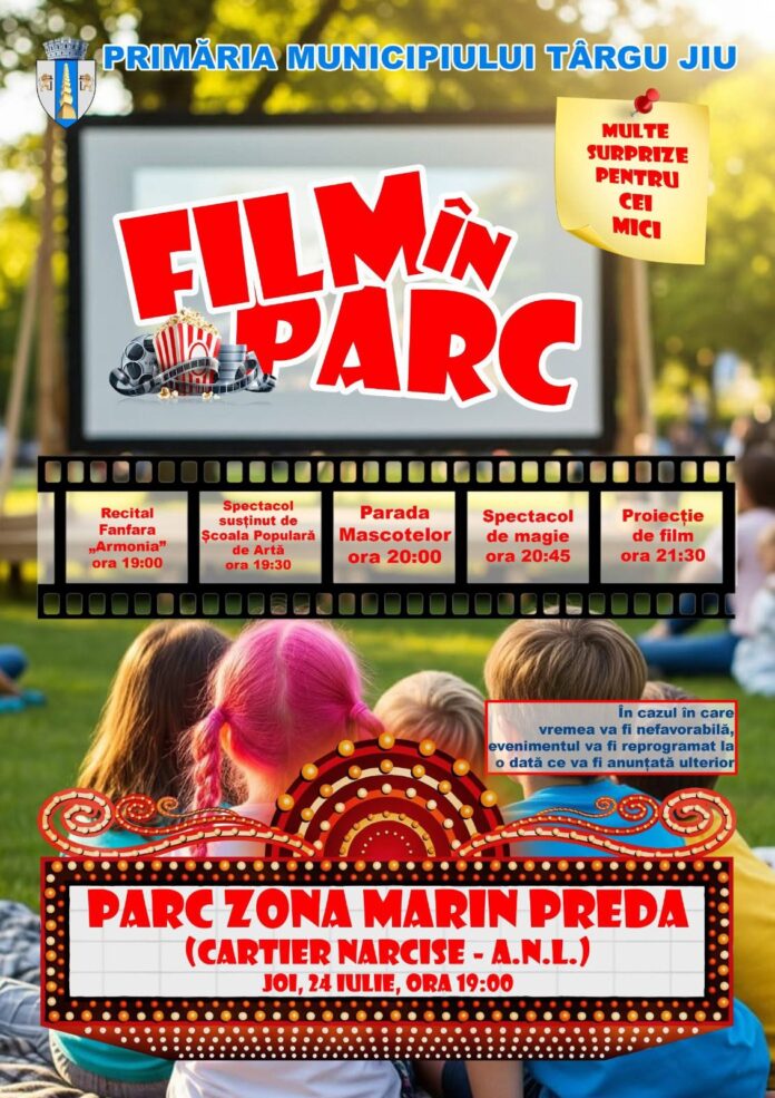 Un nou film în parc: distracție și magie în cartierul Narciselor