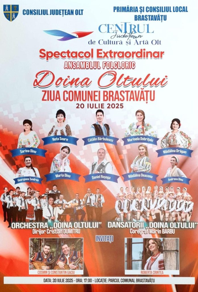 Brastavățu sărbătorește cu un spectacol deosebit pe 20 iulie