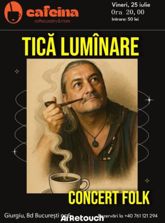 Tică Lumînare aduce magia folk-ului la Cafeina în Giurgiu