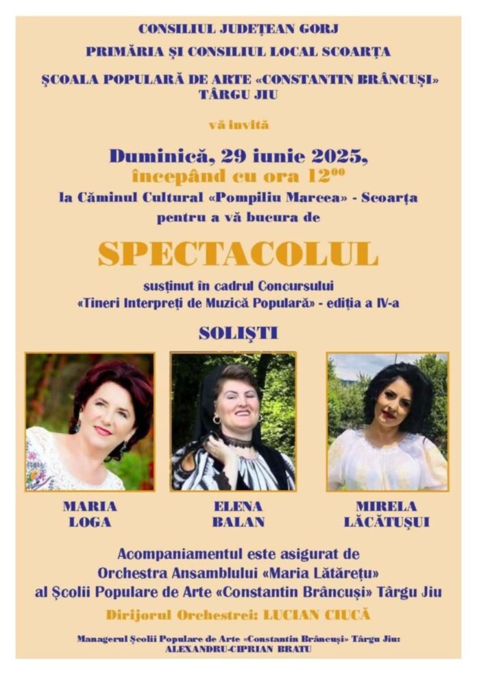 Două festivaluri folclorice de neratat în județul Gorj