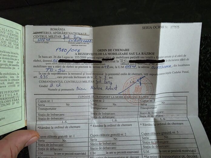 Mobilizare în Gorj: rezerviștii primesc ordine oficiale de chemare