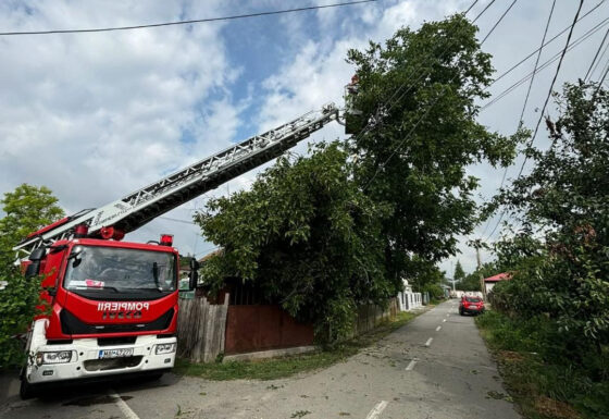 Atenționare meteorologică: Cod galben de vânt și vijelii în Giurgiu