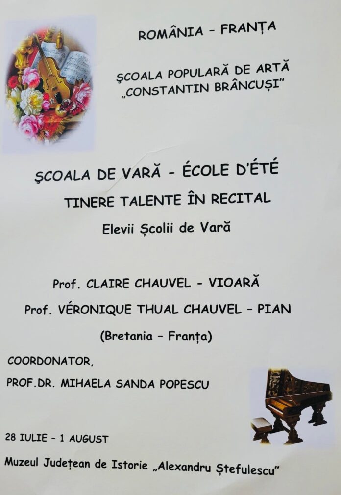 Târgu Jiu: muzica ca pod între culturi la Școala de Vară