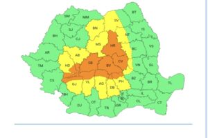 Alertă meteo în Brașov: Cod Galben și Portocaliu de vreme severă