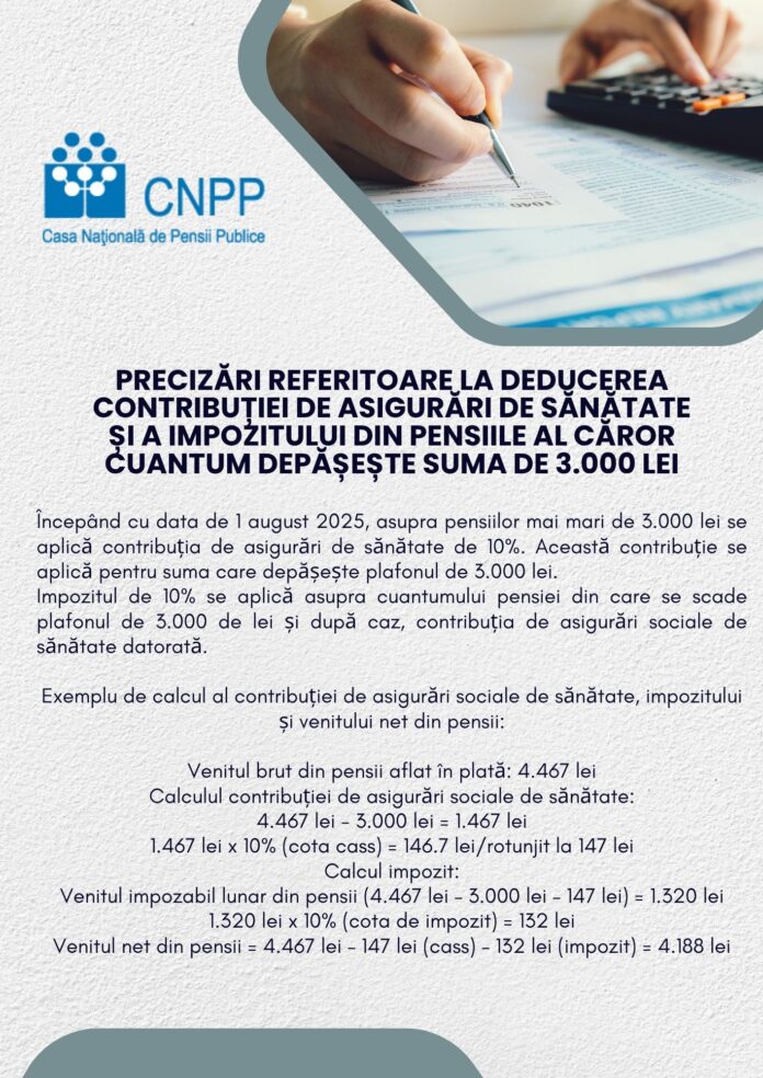 Pensionarii cu venituri mari vor suporta noi rețineri din pensii începând cu 2025
