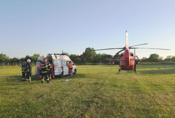 Accident rutier soldat cu două victime; elicopterul SMURD a fost solicitat
