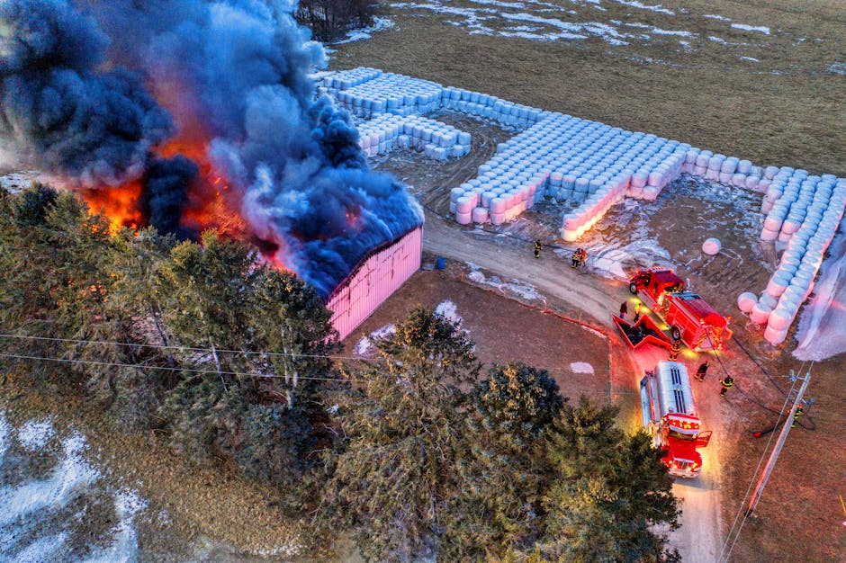 Incendiu devastator în Botoșani: 30 de tone de furaje distruse