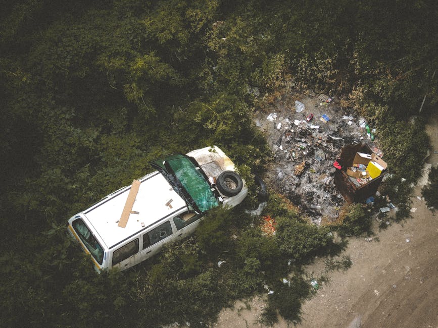 Proprietar sancționat cu 11.000 de lei pentru deșeuri și mașini abandonate