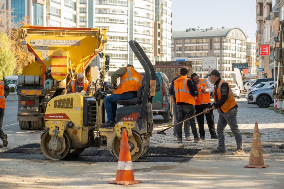 Găești se transformă: lucrări de reparații pe străzi în plină desfășurare