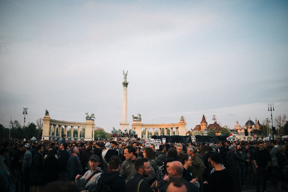 Protestul pentru democrație din Piața Victoriei atrage puțin peste 60 de participanți