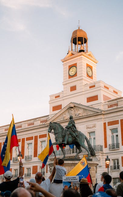 Proteste masive la Madrid împotriva intervenției americane în Venezuela