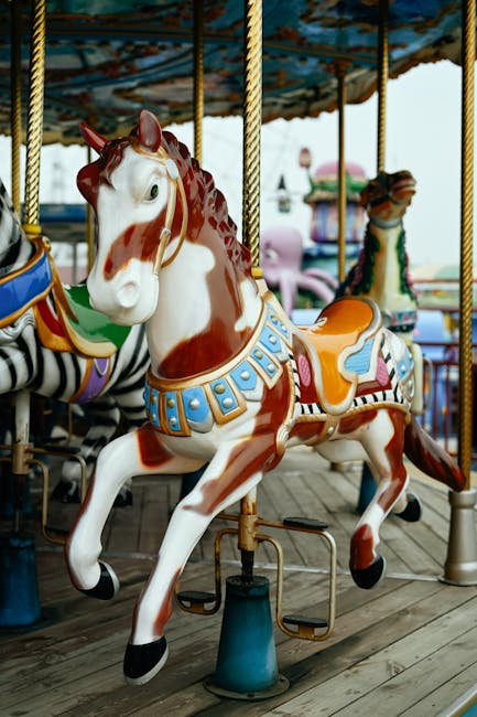 Controverse în China: caruselul cu cai reali care stârnește proteste