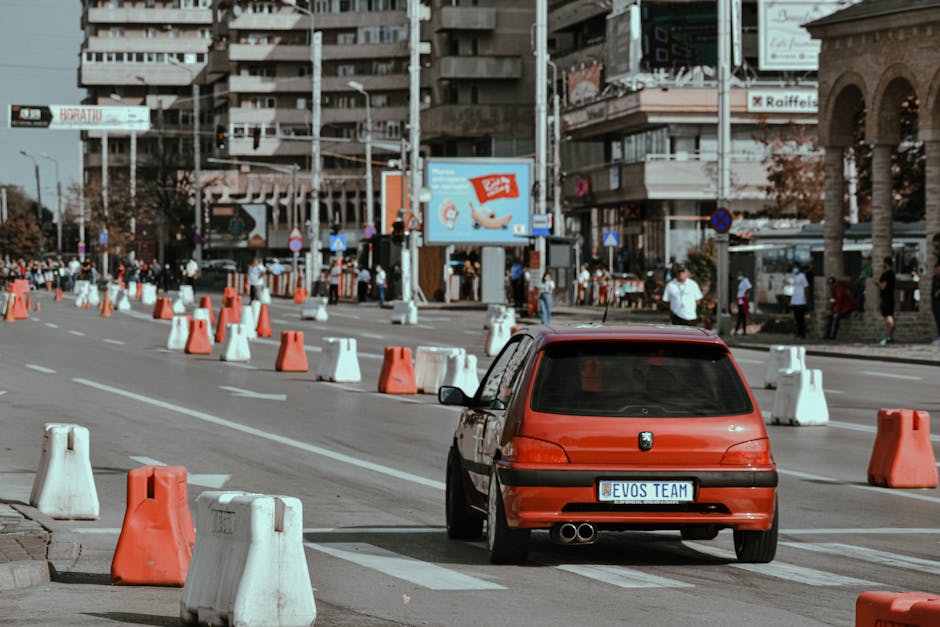 Incident neobișnuit în Cluj: o dubă blochează strada