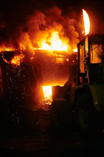 Incendiu devastator la un excavator în comuna Vânători