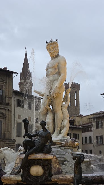 Incident bizar la statuia lui Neptun din Florența: turistă provocată să vandalizeze