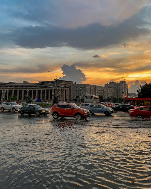 Iași sub alertă: fenomene meteo extreme provoacă probleme în trafic
