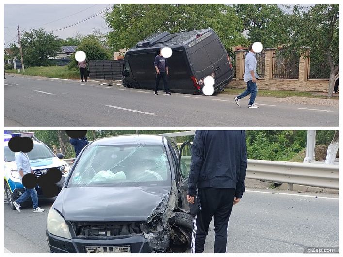 Accident rutier pe DN2D, în zona Bolotești: microbuz cu opt persoane implicat într-o coliziune cu un autoturism