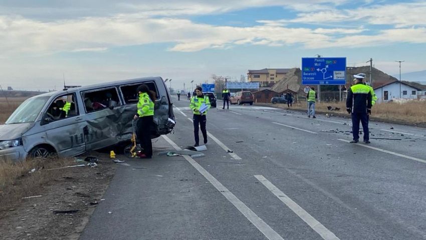 Accident grav cu șapte sportivi de judo din Focșani la intrarea în Buzău