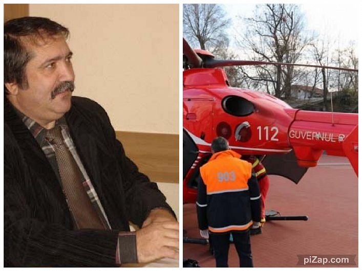 Fostul primar al Adjudului, ing. Constantin Armencea, transportat de urgență cu elicopterul SMURD la București