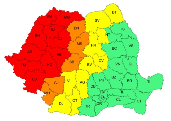 Avertizări meteorologice severe în Gorj: vijelii și caniculă