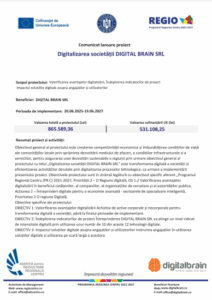 Digital Brain SRL lansează un proiect inovator pentru digitalizarea societății